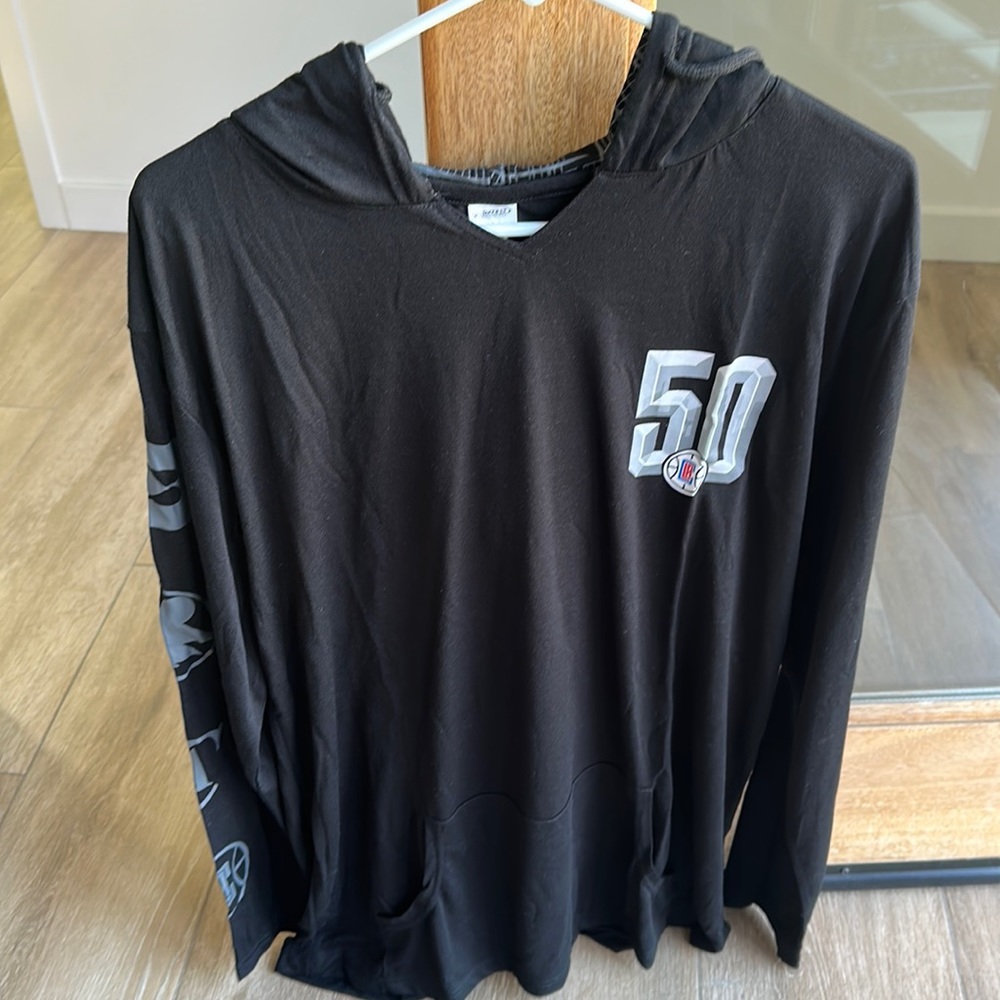 Official La Clippers Long Sleeve Hoodie Black Size Small and Large